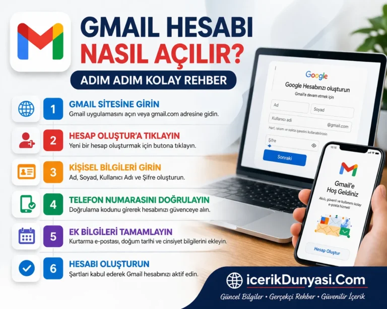 Gmail Hesabı Nasıl Açılır? (Adım Adım Güncel Rehber)