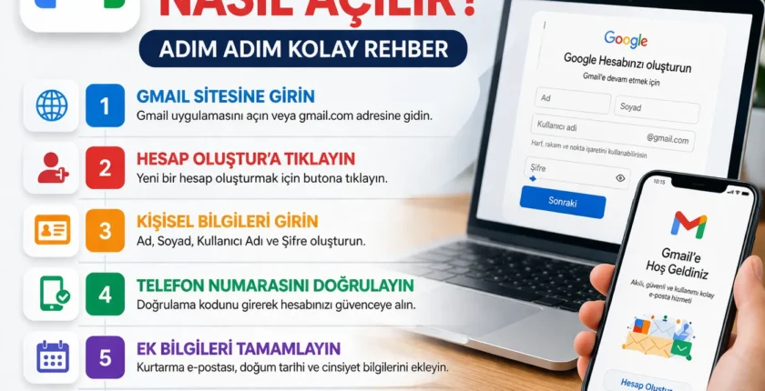 Gmail Hesabı Nasıl Açılır? (Adım Adım Güncel Rehber)