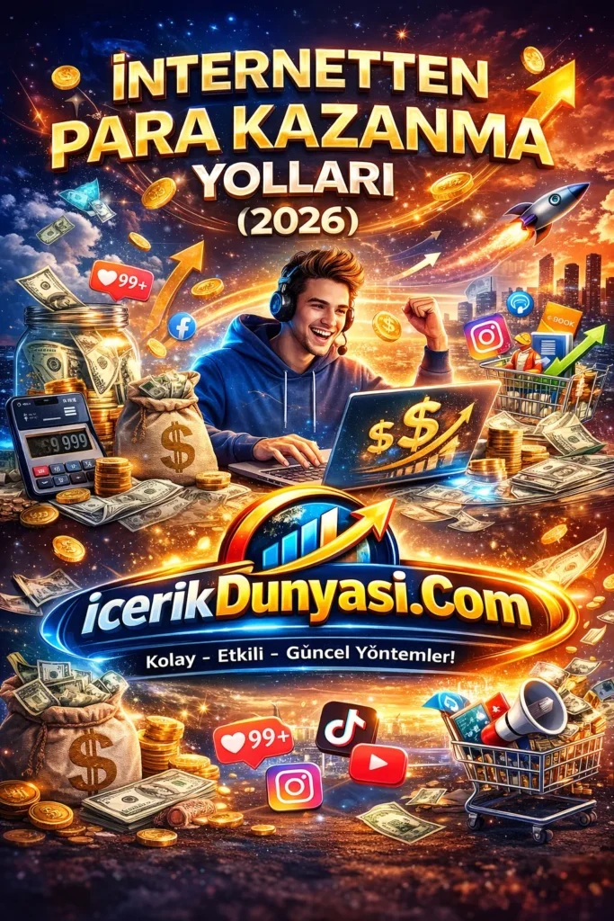 İnternetten Para Kazanma Yolları (2026 Güncel Rehber)