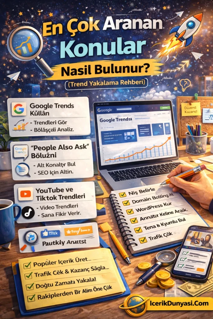 En Cok Aranan Konular Nasil Bulunur