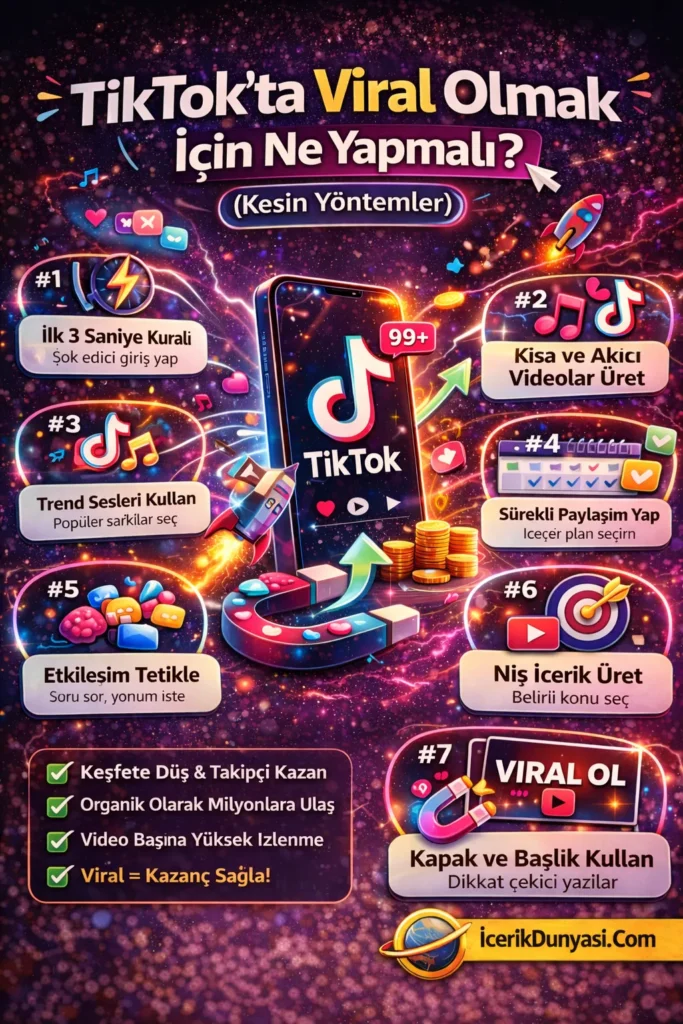 TikTok’ta Viral Olmak İçin Ne Yapmalı? (Kesin Yöntemler)