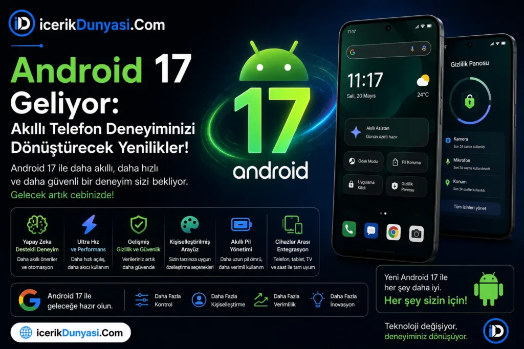Android 17 Geliyor: Akıllı Telefon Deneyiminizi Dönüştürecek Yenilikler!