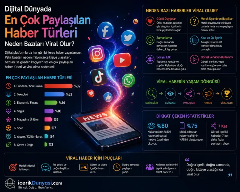 Dijital Dünyada En Çok Paylaşılan Haber Türleri – Neden Bazıları Viral Olur?