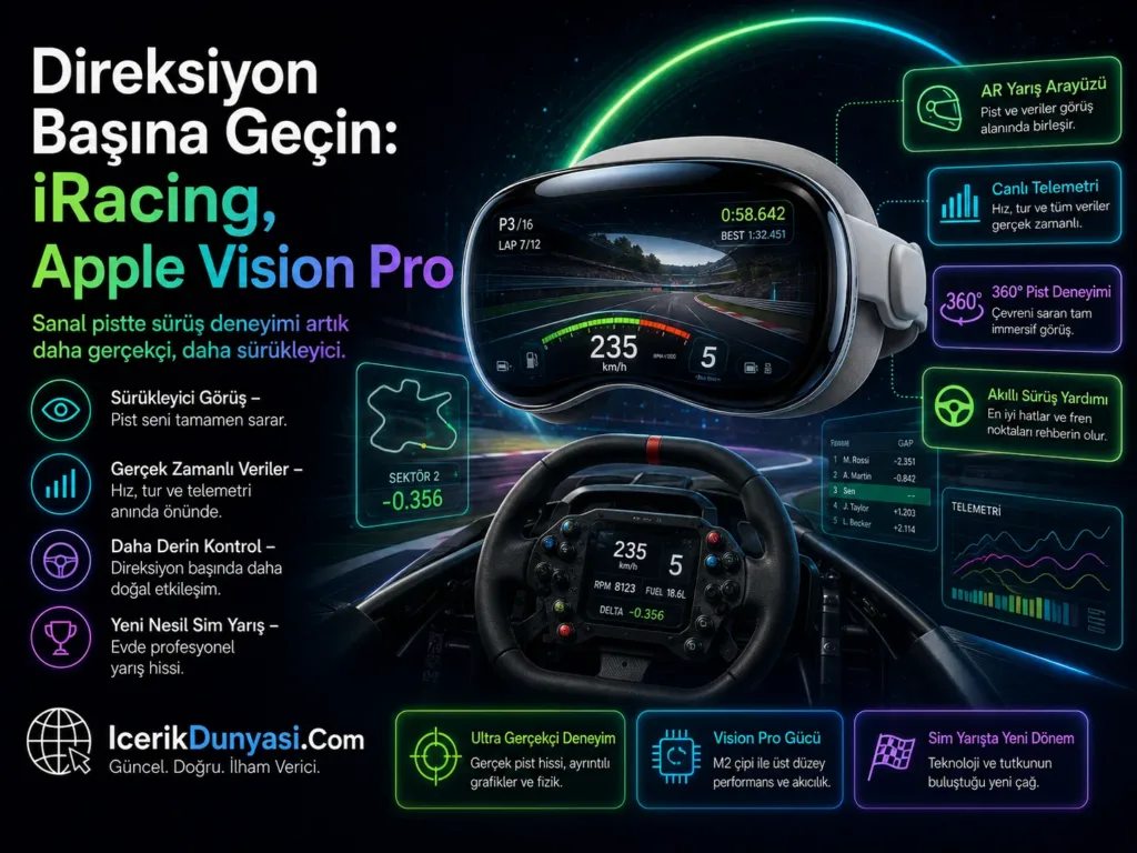 Direksiyon Başına Geçin: iRacing, Apple Vision Pro Desteğiyle Gerçekçiliği Zirveye Taşıyor