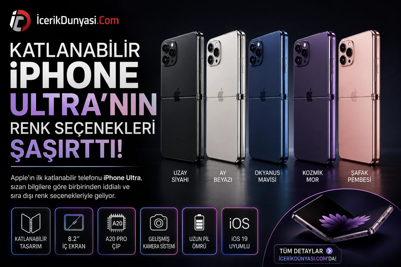 Katlanabilir iPhone Ultra'nın Renk Seçenekleri Şaşırttı