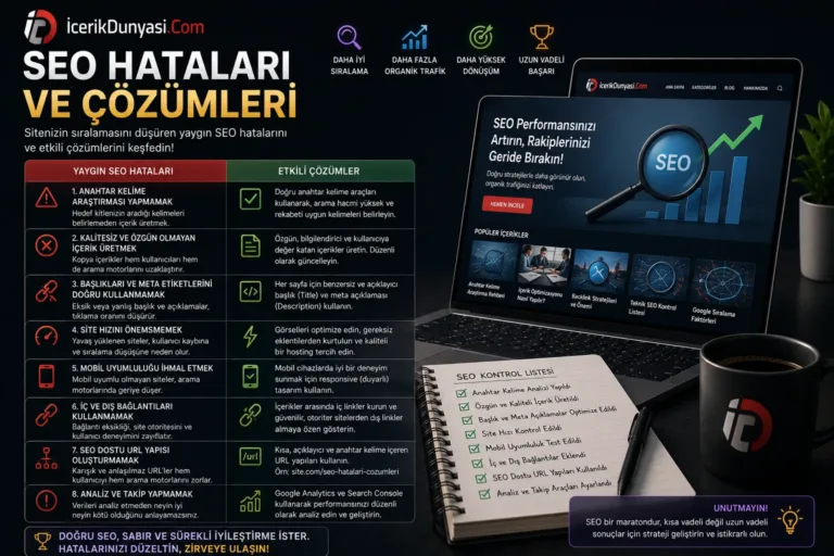 SEO Hataları ve Çözümleri – Dijital Görünürlüğünüzü Yükseltmenin Yolları