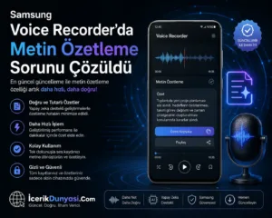 Samsung Voice Recorder'da Metin Özetleme Sorunu Çözüldü