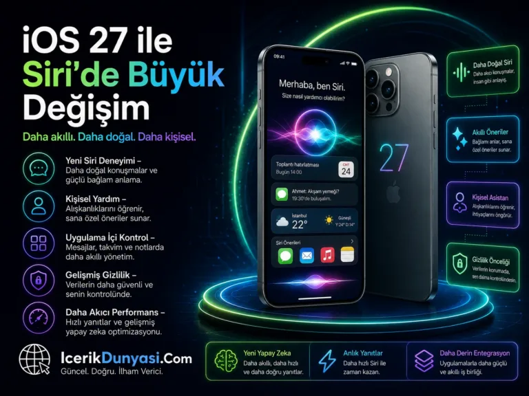 iOS 27 ile iPhone Deneyiminiz Yeniden Tanımlanıyor: Kamera ve Siri’de Büyük Değişimler Yolda!